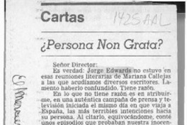 Persona non grata?  [artículo] Enrique Lafourcade.