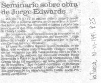 Seminario sobre obra de Jorge Edwards