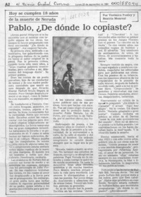 Pablo, de dónde lo copiaste?  [artículo] Verónica Foxley y Beatriz Monreal.