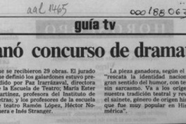José Pineda ganó concurso de dramaturgia de la UC  [artículo].