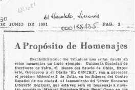 A propósito de homenajes  [artículo] E. J.