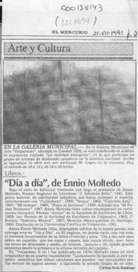 "Día a día", de Ennio Moltedo  [artículo] Carlos Ruiz Zaldívar.