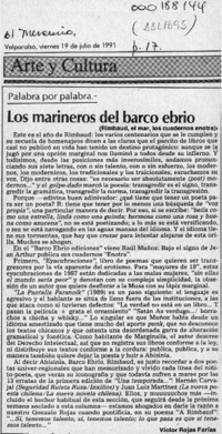 Los marineros del barco ebrio  [artículo] Víctor Rojas Farías.
