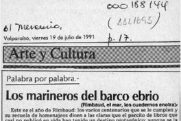 Los marineros del barco ebrio  [artículo] Víctor Rojas Farías.