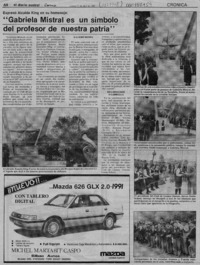 "Gabriela Mistral es un símbolo del profesor de nuestra patria"  [artículo] Ramón King Farías.