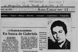 En busca de Gabriela  [artículo].