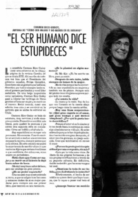 "El ser humano dice estupideces"  [artículo].