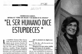 "El ser humano dice estupideces"  [artículo].