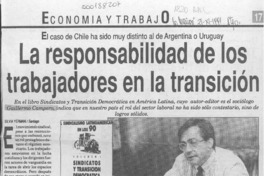 La responsabilidad de los trabajadores en la transición  [artículo] Silvia Yermani.