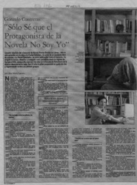 Gonzalo Contreras, "Sólo sé que el protagonista de la novela no soy yo"  [artículo] Ana María Larraín.