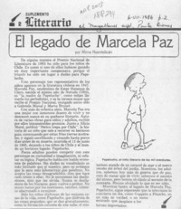 El legado de Marcela Paz  [artículo] Mirna Huentelicán.