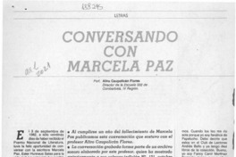 Conversando con Marcela Paz
