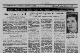 A 102 años de su nacimiento, en busca de Gabriela  [artículo].