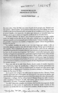 Inmemoriales primeras palabras  [artículo] Hernán Poblete Varas.