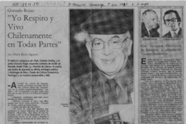 Gonzalo Rojas, "Yo respiro y vivo chilenamente en todas partes"  [artículo] María Elena Aguirre.
