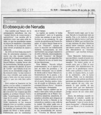 El obsequio de Neruda  [artículo] Sergio Ramón Fuentealba.