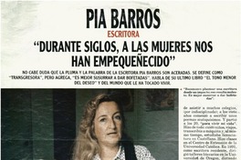 Durante siglos, a las mujeres nos han empequeñecido"