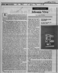 Idioma vivo  [artículo] Carlos Iturra.