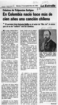 En Colombia nació hace más de cien años una canción chilena  [artículo] Archivist.