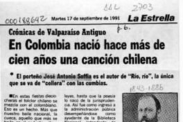 En Colombia nació hace más de cien años una canción chilena  [artículo] Archivist.