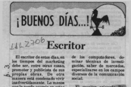 Escritor  [artículo] Argos.