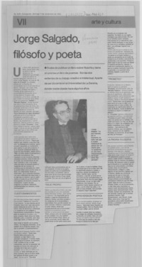 Jorge Salgado, filósofo y poeta