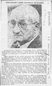 Distinguen labor cultural de Scarpa  [artículo].