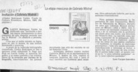 Invitación a Gabriela Mistral  [artículo] Luis Vargas Saavedra.