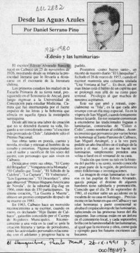 Edesio y las luminarias  [artículo] Daniel Serrano Pino.