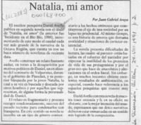 Natalia, mi amor  [artículo] Juan Gabriel Araya.