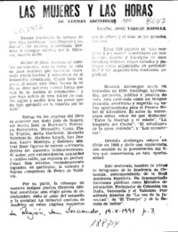 Las mujeres y las horas  [artículo] José Vargas Badilla.