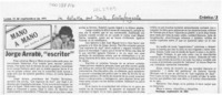 Jorge Arrate, "escritor"  [artículo] Andrea Andrade.