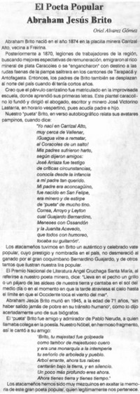 El poeta popular Abraham Jesús Brito