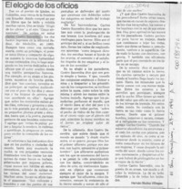 El elogio de los oficios