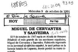 Miguel de Cervantes y Saavedra  [artículo] Fap.