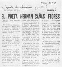 El poeta Hernán Cañas Flores  [artículo] José Vargas Badilla.