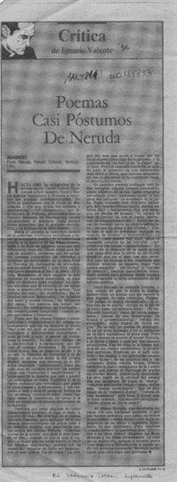 Poemas casi póstumos de Neruda