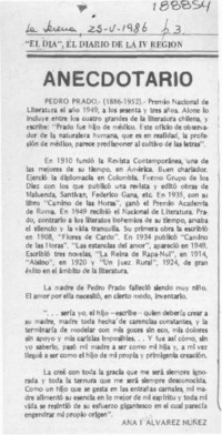 Anecdotario  [artículo] Ana I. Alvarez Núñez.