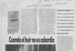 Cuando el huir no es cobardía