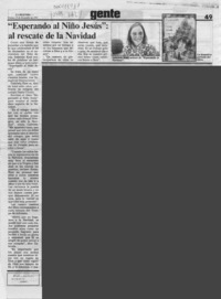 "Esperando al niño Jesús" al rescate de la Navidad  [artículo].