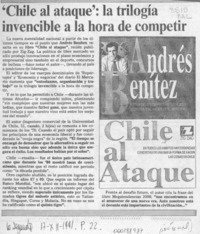 "Chile al ataque", la trilogía invencible a la hora de competir  [artículo].