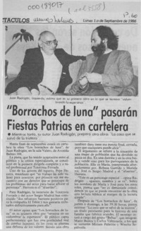 "Borrachos de luna" pasarán Fiestas Patrias en cartelera  [artículo].