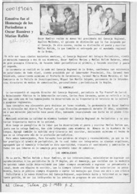 Emotivo fue el homenaje de los periodistas a Oscar Ramírez y Matías Rafide  [artículo].