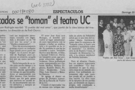 Erradicados se "toman" el teatro UC  [artículo].