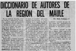 Diccionario de autores de la región del Maule