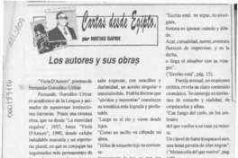 Los autores y sus obras  [artículo]Matías Rafide.