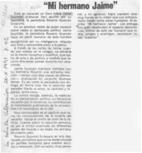 "Mi hermano Jaime"