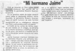 "Mi hermano Jaime"