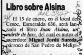 Libro sobre Alsina  [artículo].