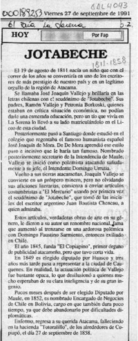 Jotabeche  [artículo] Fap.